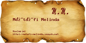 Mátéfi Melinda névjegykártya